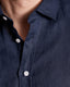 Navy Blue Long Sleeves Linen Shirt